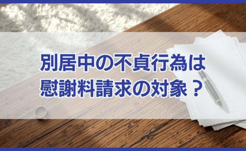 別居中の不貞行為は慰謝料請求できる？婚姻破綻と認められるケース・認められないケースを解説